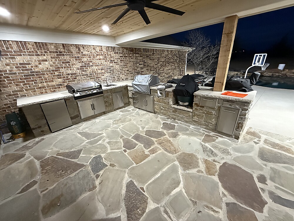 Outdoor living after - outdoor kitchen