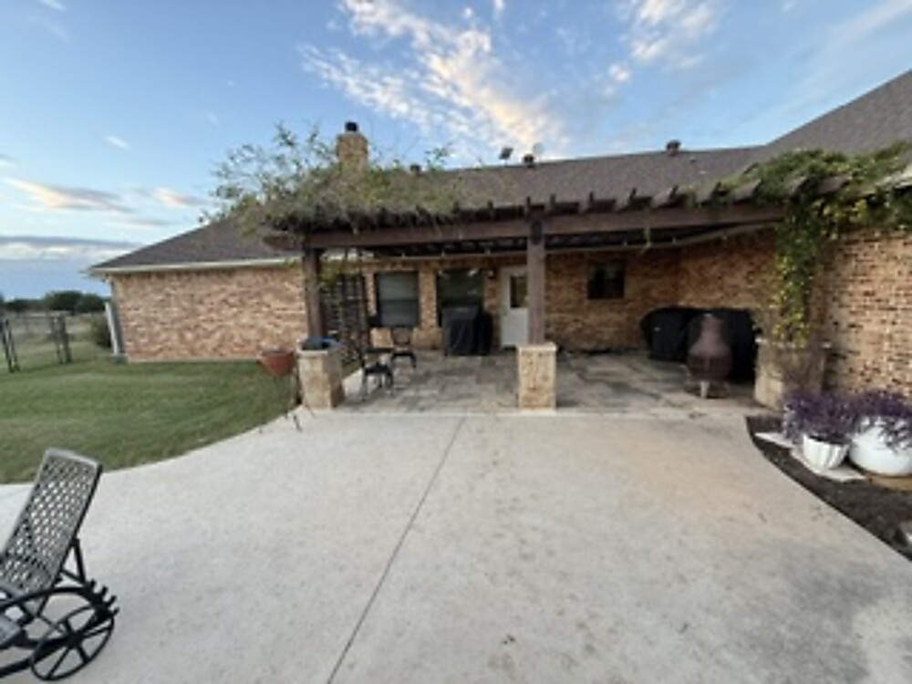 Outdoor living before - simple patio